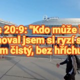 Kázání před O2 arénou v Praze (video)